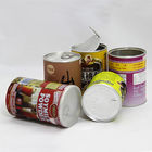 La lata de empaquetado del té redondo encajona los envases compuestos que empaquetan con las tapas