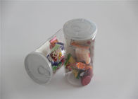 El bote del caramelo del cilindro 400ml del plástico transparente del ANIMAL DOMÉSTICO de la categoría alimenticia fácil se abre