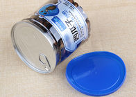 El cilindro plástico azul Open fácil de aluminio del plástico transparente del casquillo puede 700ml de empaquetado