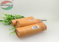 Large Kraft Cardboard PET Paper Tube Packaging With Hot Stamping Orange