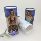 Bikini / T - Shirt Cardboard Tube Packaging Matt Lamination With Inside And Outside