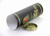 Latas de empaquetado de grabación en relieve de la cartulina de la tapa de la lata del tubo de papel del vino de la impresión