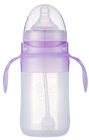 Botellas de alimentación automáticas claras del silicón del casquillo de la paja para los bebés