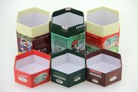 Latas de papel del té que empaquetan las latas del papel de la forma del hexágono.