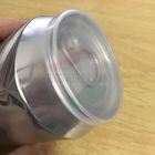 Soft Drink Tin Cans Black White 202 53mm Clear Plastic Lids