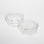 Bakery Octagonal Shape PET Disposable Biscuit Cookies Clamshell Box With Lid