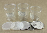 tubos del cilindro del plástico transparente de la categoría alimenticia 50ml, latas transparentes de la nuez del ANIMAL DOMÉSTICO