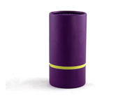 Lujo rodado impresión púrpura del paquete del tubo de cartulina del borde flexible