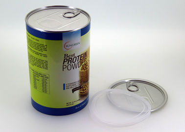 Pequeño tubo que empaqueta, extremo abierto fácil de aluminio del papel del polvo de la categoría alimenticia
