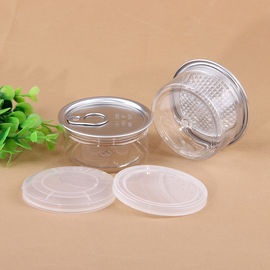 Clear Plastic 100ml Weed Food Storage Jar With Stickers