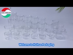 Envases y botellas de plástico transparente