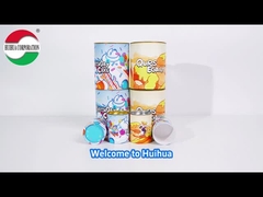 Tubo de papel de helado con tapa de metal hermética