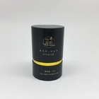 Tubo de papel del cilindro poner crema cosmético para el oro negro del té alrededor de la impresión de las cajas de papel CMYK