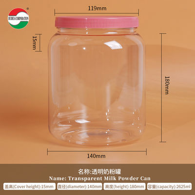 1000ML-2000ML Food Grade PET Bottle with Screw Cap for Health Supplements - Recyclable Plastic Cylinder