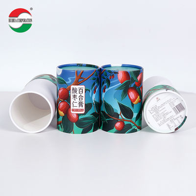 Factory Price Recyclable Food Grade Cylinder White Cardboard Paper Jar Paper Tube Packaging