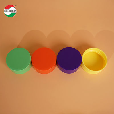Eco-Friendly Food Grade Round PET Plastic Bottle with Color Screw Lid for Capsule Gummy Walnut Candy