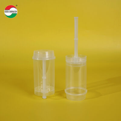 New Eco Friendly Clear PP Plastic To Go Sushi Roll Push Up Pop Tube Packaging Shooter Cup Cylinder Container With Cover