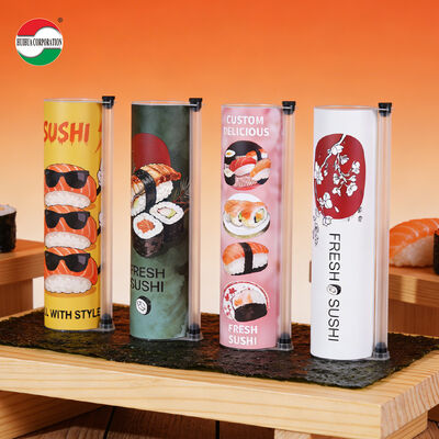 OEM 52mm 220mm Sushi Push-Up Tube and PP Sauce Tube Set for Soy Sauce Syrup Take away Condiments Food Packaging Length