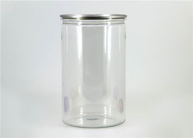 Clear Plastic Cylinder for Food Grade PET Canister with Large Capacity for Dry Fruit Nut Snack Food Tea Cookies Powder etc