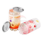 cilindro del plástico transparente 350ml/tarro de la botella del animal doméstico del jugo de la bebida con la tapa abierta fácil de aluminio