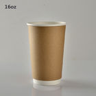 La pared doble acanaló la taza de café para llevar de papel para la bebida caliente