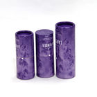 El papel de Kraft cilíndrico púrpura elegante conserva el empaquetado para el empaquetado del té/de la comida/de los cosméticos