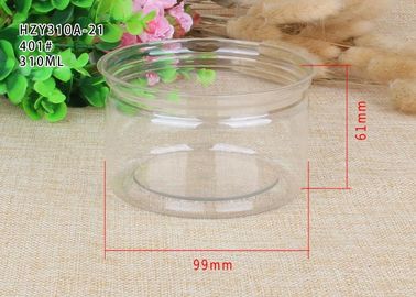 Envases plásticos de empaquetado del cilindro del cilindro del plástico transparente del té con las tapas