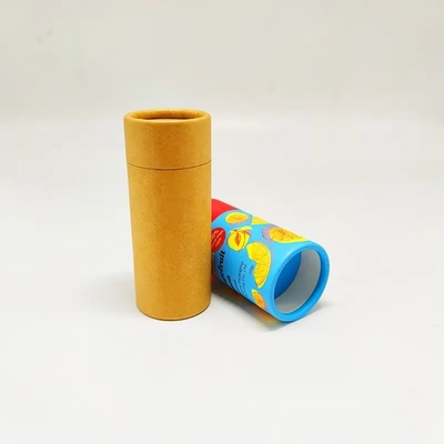 Custom Loose-Leaf Tea Gold Paper Tube Packaging with Clear Cut Out and 128/157g Art Paper