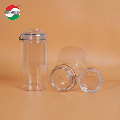 1660ML Botellas de PET transparentes Jarrones de plástico para alimentos Jarrones de plástico transparentes sellados en cilindros para envases sostenibles y ecológicos