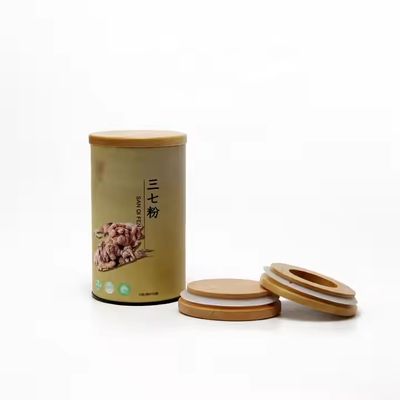 Contenedor hermético de té de papel Kraft con tapa de corcho, tubo cilíndrico de embalaje para alimentos, caramelos, artesanías, galletas, superficie en relieve