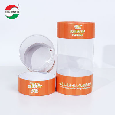 Creativo tubo de papel de ventana de PVC UV ventaja inoxidable juguete regalo camiseta cilindro de tubo de embalaje