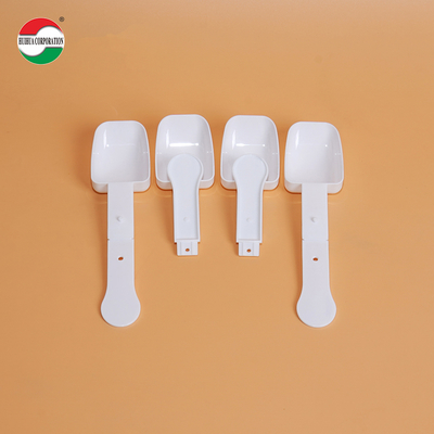 Wholesale Foldable White PP 10ML Solid State Dual-Use Food Grade Plastic Scoop Measuring Scoop