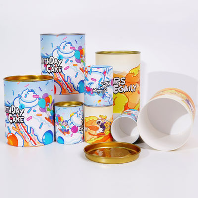 Hot-sellling Good Waterproof OEM Customized Food Grade White Cardboard PE Inner Ice Cream Paper Tube Paper Can for Ice Cream Freezing Resistance