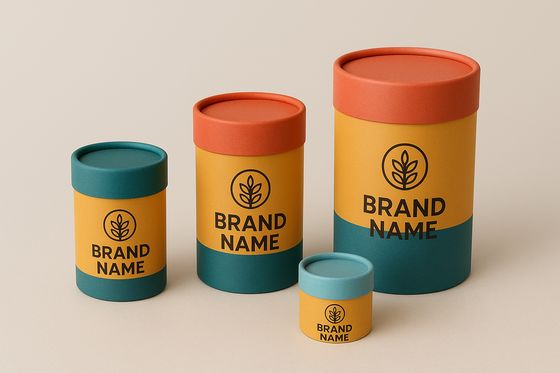 Customizable Biodegradable Craft Paper Cylinder Food Packaging For Biscuits Pet Food Wine Made Food Grade Cardboard Paper Tube