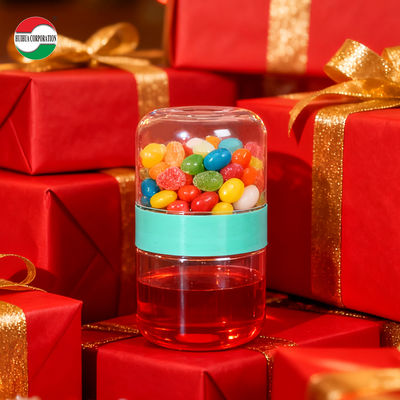 250ml 300ml 350ml 400ml Food Grade Double Sides PET Plastic Bottle for Soft Candy Cookie Dried Fruit Nut Snack Storage