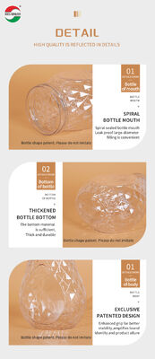 670ML Custom Size PET Plastic Food Grade Jar Transparent Plastic Cans Packaging With Lids