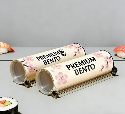 Custom Size Sushi Push Pop Container Food Grade Paper Cylinder Push Tube Packaging for Snacks Custom Design