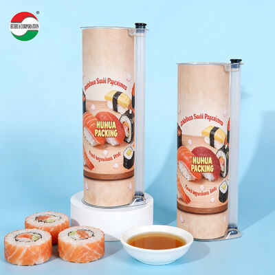 Custom Push pop Sushi Packaging Sushi Push Pop Container Cylinder Push up Cylinder Paper Tube Packaging for Food Cake