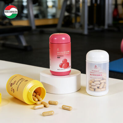 Venta directa de fábrica Botella de plástico de medicina HDPE con junta para suplemento de vitaminas