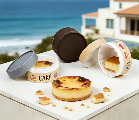 Eco-friendly Custom High Temperature Paper Tube for Baking Cake Dessert Food Grade Paper Cylinder Canister Packaging