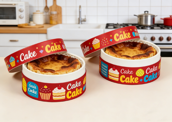 Biodegradable Food Tube Packaging for Cake Dessert Cheesecake Kraft High Temperature Baking Paper Canister