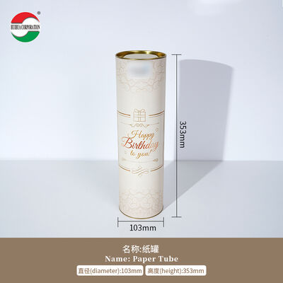 Embalaje de tubos de papel kraft ecológico para bebidas alcohólicas ideal para pedidos a granel