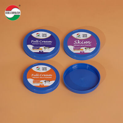 Tapa de PP de color personalizado con logotipo personalizado para tarro de leche en polvo