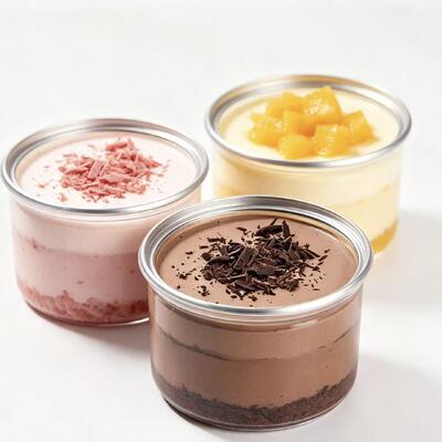 Envase de plástico transparente redondo para pasteles con tapa para exhibición de postres, tiramisú y pastel de mousse