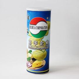 Peel Off Foil Sealed Embossing Paper Composite Cans For Chips , Snack Foods