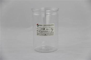 Casquillo plástico 900ml de la etiqueta engomada de 4 C de la impresión del plástico transparente de la plata de papel PE del cilindro