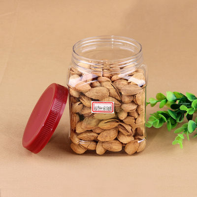 Food Grade Plastic Storage Wide Mouth Food Candy Container Jar Round PET Clear Plastic Cookie Jar With Lid