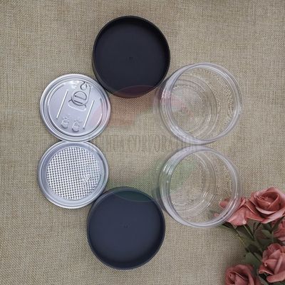 Black Lid Plastic Jars PET Material Transparent Storage Cans Food Packaging And Sub-Packaging For Storage Boxes