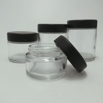 Child Resistant Caps CBD Herbs Packaging Clear Glass Jar