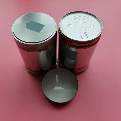 Empty Round Airtight Coffee Tin Plate Cans Tinplate Tea Packaging Tin Box